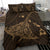 Hawaiian Map Kanaka Manta Ray Polynesian Bedding Set Gold - Polynesian Pride