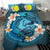 Polynesian Duvet Cover Set - Palau Bedding Set Blue Plumeria Animal Tattoo - Polynesian Pride