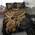 American Samoa Polynesian Duvet Cover Set - Gold Turtle - Polynesian Pride