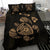 Hawaiian Map Turtle Ohana Hibicus Polynesian Bedding Set - Gold - Polynesian Pride