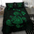 Hawaiian Map Turtle Ohana Hibicus Polynesian Bedding Set - Green - Polynesian Pride