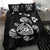 Hawaiian Map Turtle Ohana Hibicus Polynesian Bedding Set - White - Polynesian Pride