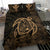 Hawaiian Map Turtle Kanaka Hibiscus Polynesian Bedding Set - Gold - Polynesian Pride