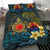 Polynesian Duvet Cover Set - Tahiti Bedding Set Coat Of Arm Turtle Hibiscus - Polynesian Pride