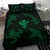 Polynesian Turtle Hammerhead Shark Ray Kanaka Hawaii Bedding Set Circle Green - Polynesian Pride