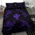 Polynesian Turtle Hammerhead Shark Ray Kanaka Hawaii Bedding Set Circle Purple - Polynesian Pride