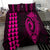 Hawaiian Kakau Fish Hook Polynesian Bedding Set - Pink - Polynesian Pride