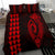 Hawaiian Kakau Fish Hook Polynesian Bedding Set - Red - Polynesian Pride