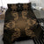 Hawaiian Turtles Tribal Mask Polynesian Bedding Set Gold - Polynesian Pride