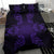 Hawaiian Turtles Tribal Mask Polynesian Bedding Set Purple - Polynesian Pride