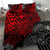 Polynesian Hawaii (Kanaka Maoli) Duvet Cover Set - Red Hibiscus Turtle Flowing RED - Polynesian Pride