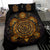 Polynesian Sea Turtle Gold Duvet Cover Set - Maori Style Gold - Polynesian Pride