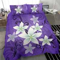 Hawaiian Plumeria Polynesian Bedding Set - Purple - Polynesian Pride