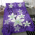 Hawaiian Plumeria Polynesian Bedding Set - Purple - Polynesian Pride