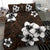 Hawaiian Plumeria Tribe Brown Polynesian Bedding Set - Polynesian Pride