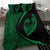 Hawaiian Surfing Waves Fish Hook Polynesian Bedding Set - Circle Style Green - Polynesian Pride