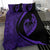 Hawaiian Surfing Waves Fish Hook Polynesian Bedding Set - Circle Style Purple - Polynesian Pride