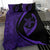 Hawaiian Turtle Fish Hook Hibiscus Polynesian Bedding Set - Circle Style Purple - Polynesian Pride