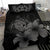 Hawaiian Map Hibiscus Turtle Polynesian Bedding Set - Turtle Map - Gray - Polynesian Pride