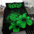 Hawaiian Map Hibiscus Turtle Polynesian Bedding Set - Green - Polynesian Pride