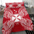 Polynesian Bedding Set - Wallis And Futuna Duvet Cover Set Map Red White - Polynesian Pride