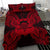 Polynesian Bedding Set - Tuvalu Duvet Cover Set Map Red - Polynesian Pride