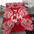 Polynesian Bedding Set - Tonga Duvet Cover Set Map Red White - Polynesian Pride