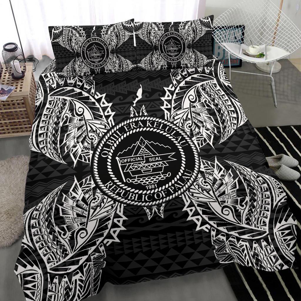 Polynesian Bedding Set - Palau Duvet Cover Set Map Black - Polynesian Pride