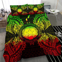 Polynesian Bedding Set - Northern Mariana Islands Duvet Cover Set Map Reggae - Polynesian Pride