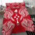 Polynesian Bedding Set - Kosrae Duvet Cover Set Map Red White - Polynesian Pride