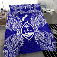 Polynesian Bedding Set - Guam Duvet Cover Set Map Blue - Polynesian Pride