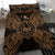 Polynesian Bedding Set - French Polynesia Duvet Cover Set Map Gold - Polynesian Pride