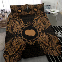 Polynesian Bedding Set - Cook Islands Duvet Cover Set Map Gold - Polynesian Pride