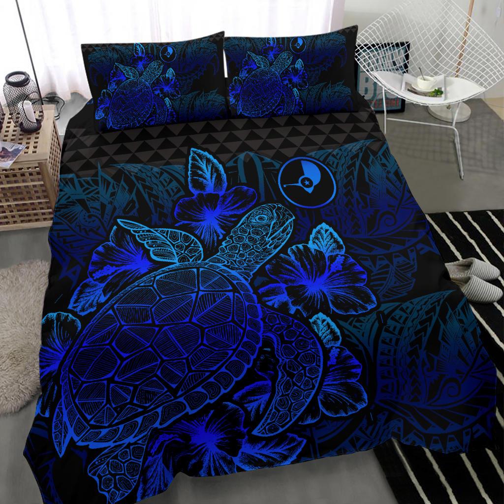 Polynesian Bedding Set - Yap Duvet Cover Set Blue Color - Polynesian Pride