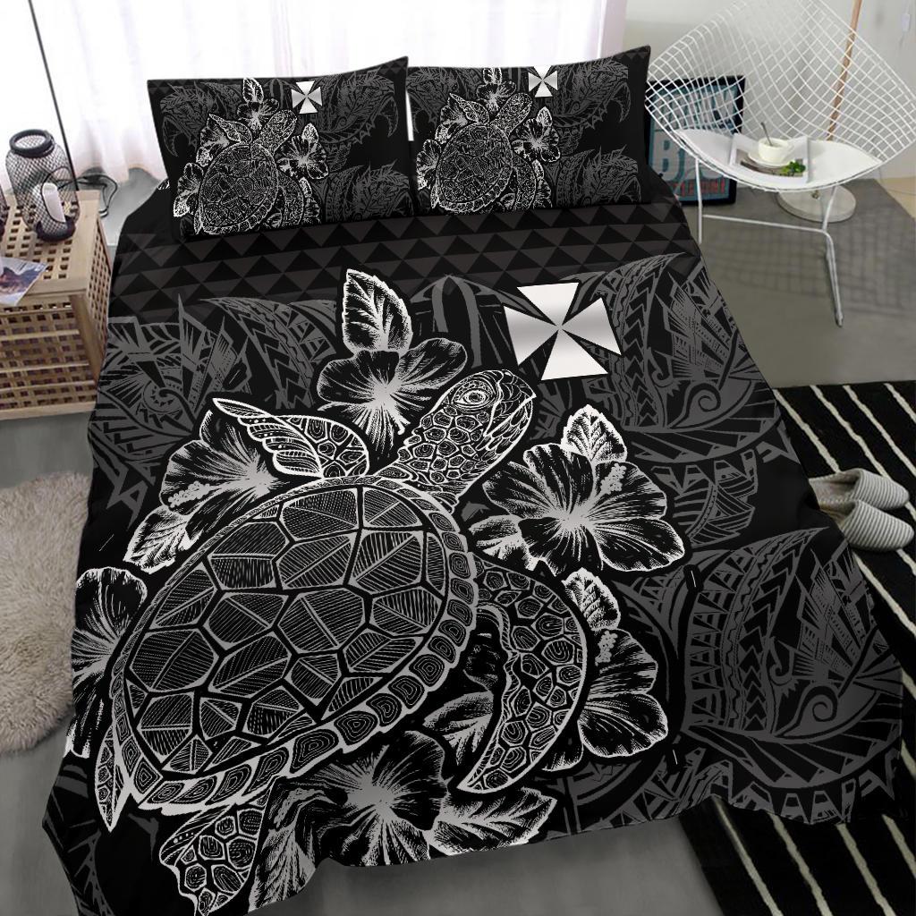 Polynesian Bedding Set - Wallis And Futuna Duvet Cover Set Black Color - Polynesian Pride