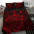 Polynesian Bedding Set - Tuvalu Duvet Cover Set Red Color - Polynesian Pride