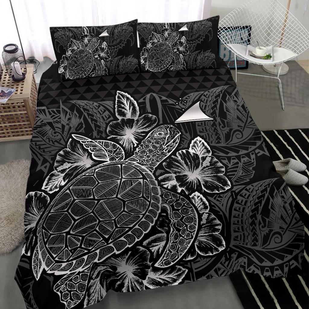 Polynesian Bedding Set - Tokelau Duvet Cover Set Black Color - Polynesian Pride