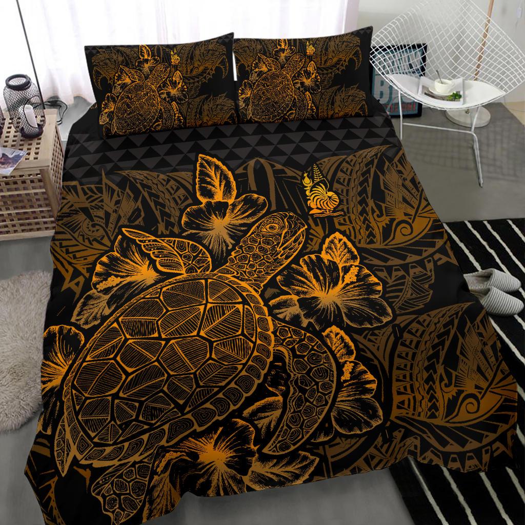 Polynesian Bedding Set - New Caledonia Duvet Cover Set Gold Color - Polynesian Pride