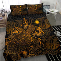 Polynesian Bedding Set - Marshall Islands Duvet Cover Set Gold Color - Polynesian Pride