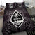 Guam Polynesian Bedding Set - White Hibiscus Coat Of Arms - Polynesian Pride