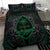 Guam Polynesian Bedding Set - Green Hibiscus Coat Of Arms - Polynesian Pride