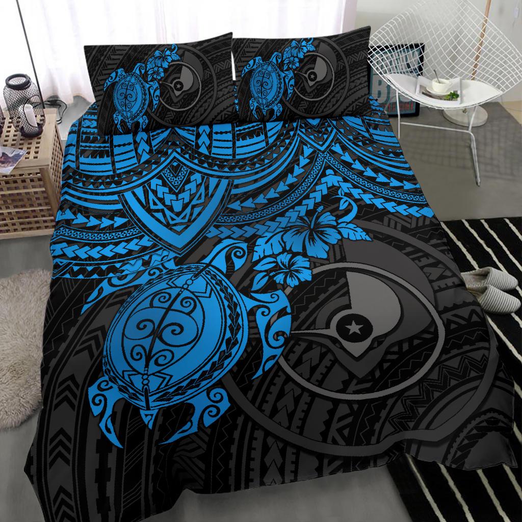 Polynesian Bedding Set - Yap Duvet Cover - Blue Turtle - Polynesian Pride