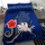 Polynesian Duvet Cover Set - Samoa Bedding Set Polynesian Turtle Hibiscus Blue - Polynesian Pride