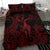 Polynesian Bedding Set - Hawaii Duvet Cover Set Hula Girl Red - Polynesian Pride