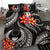 Micronesian Bedding Set - Pohnpei Duvet Cover Set - Black Plumeria - Polynesian Pride