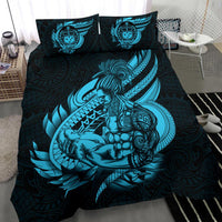 Polynesian Bedding Set - Samoa Duvet Cover Set Father And Son Emerald Emerald - Polynesian Pride