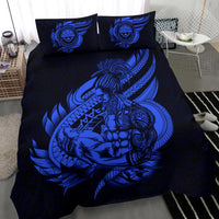 Polynesian Bedding Set - Federated States Of Micronesia Duvet Cover Set Father And Son Blue Blue - Polynesian Pride
