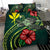 Polynesian Bedding Set - Hawaii Duvet Cover Set Green Turtle Hibiscus - Polynesian Pride