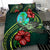 Polynesian Bedding Set - Guam Duvet Cover Set Green Turtle Hibiscus - Polynesian Pride