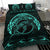 Hawaiian Polynesian Whale Bedding Set Turquoise - Polynesian Pride